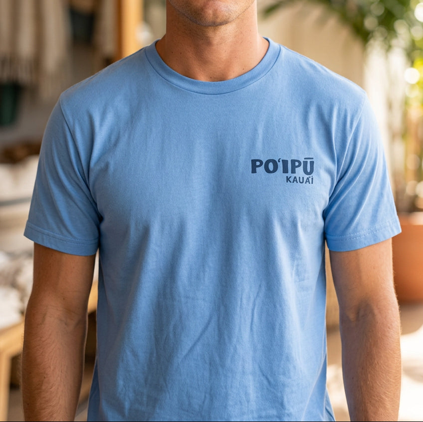 Poipu Map Kauai Garment Dye SS Tee