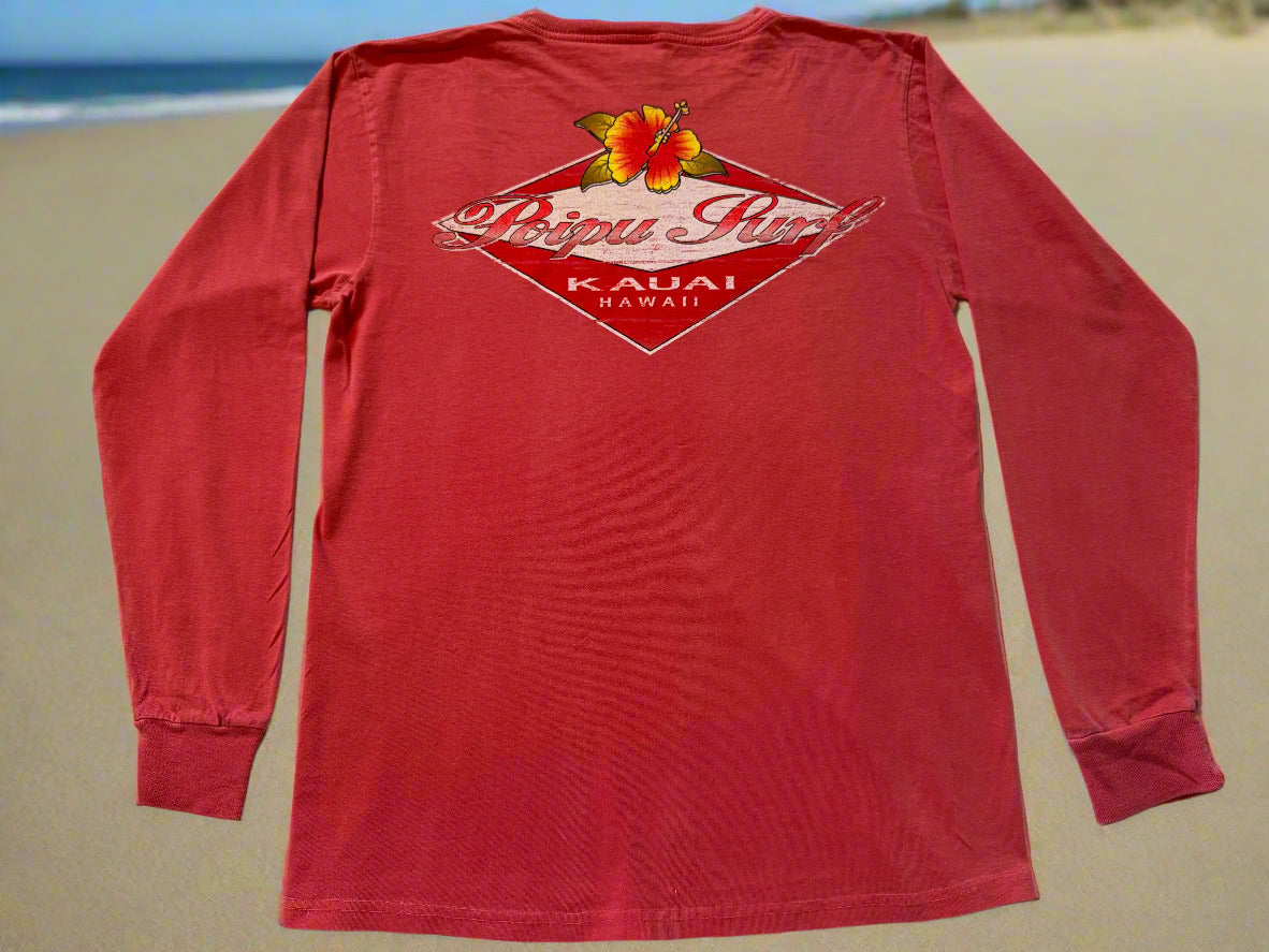 Poipu Surf "Overdraw Hibiscus" LS Tee