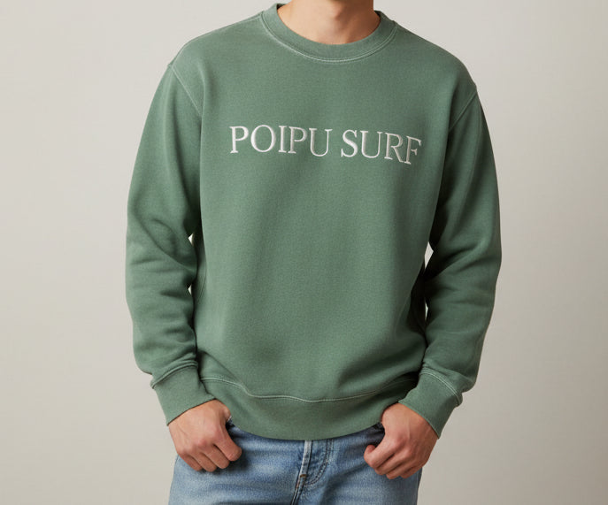 Simple Statement Logo Fleece Crew Neck Sweater