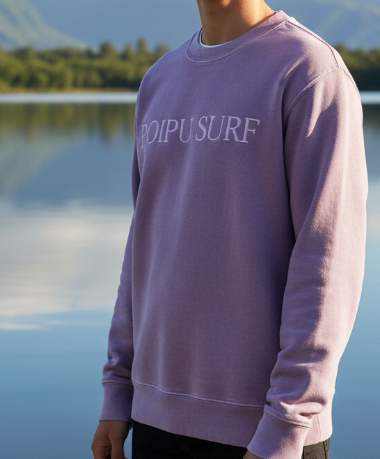 Simple Statement Logo Fleece Crew Neck Sweater