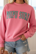 Perky 2C Font Women’s Classic Crew Neck Logo Sweater