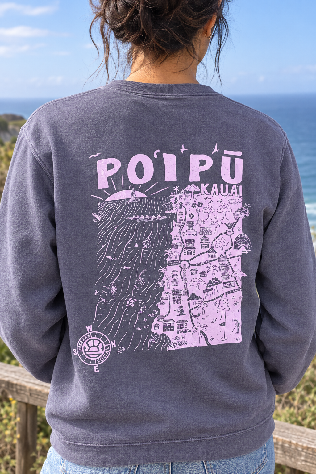Poipu Rainbow Pigment Dye Crew Neck Sweater