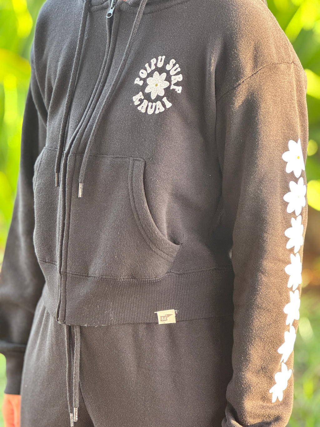 Tiare Cloud Logo Fleece Midi Full Zip Hoodie