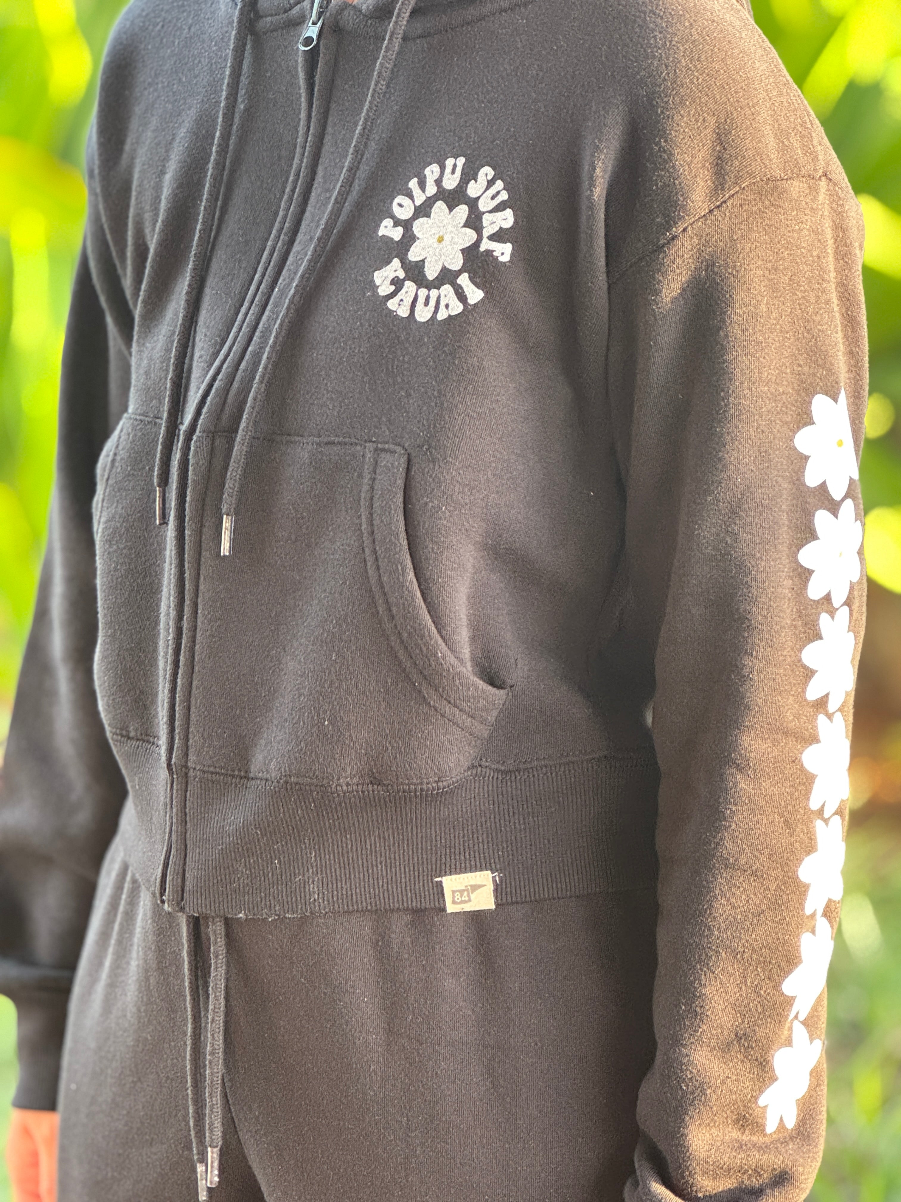 Tiare Cloud Logo Fleece Midi Full Zip Hoodie