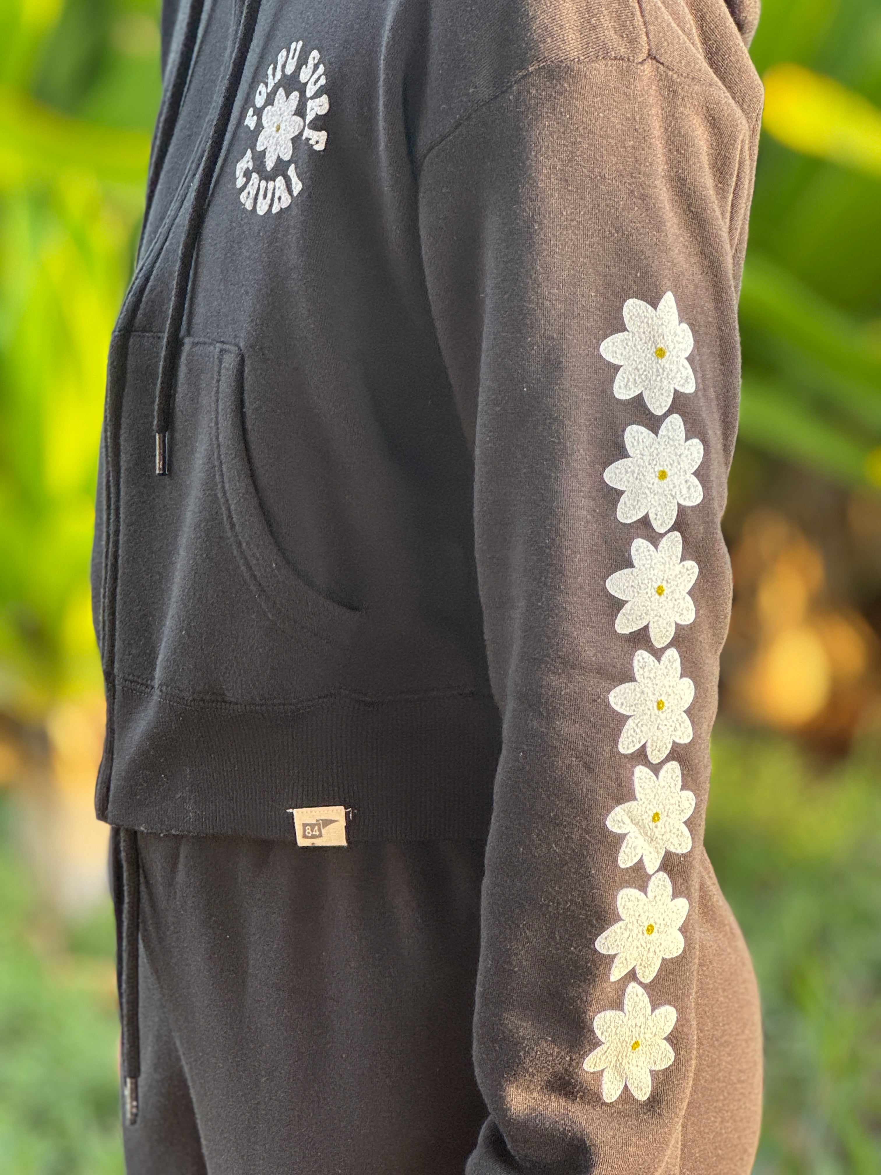 Tiare Cloud Logo Fleece Midi Full Zip Hoodie