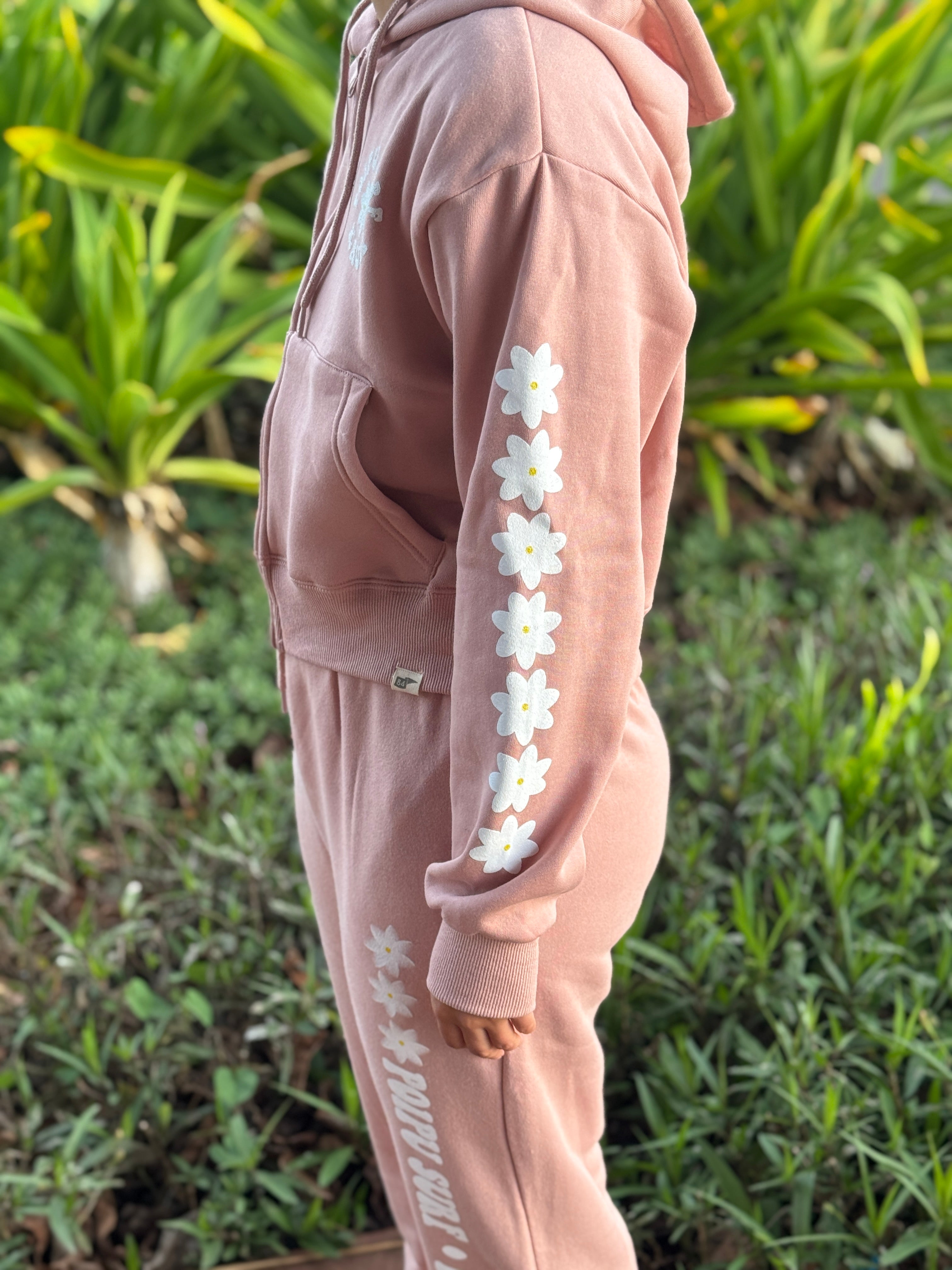 Tiare Cloud Logo Fleece Midi Full Zip Hoodie