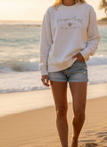 Buzzwole Hibiscus Embroidered Logo Crew Neck Sweater