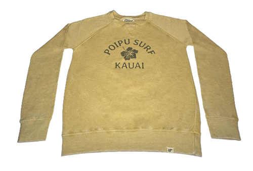 Poipu Surf "HIBISCUS" Logo Crew Neck Sweater