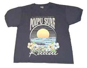 Poipu Surf "IT'S A GOOD DAY TO BE AT THE BEACH" Logo SS Tee