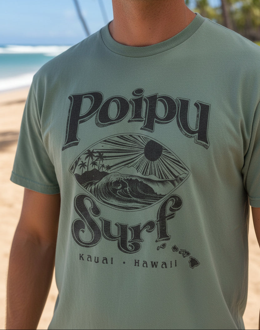 Birtram Palm Wave Surf Dyed Tee