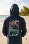 Glorakani Palm Wave Bomber Hood Sweater